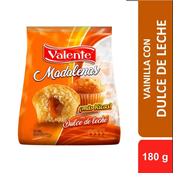 Magdalena rellena de dulce de leche "Valente"