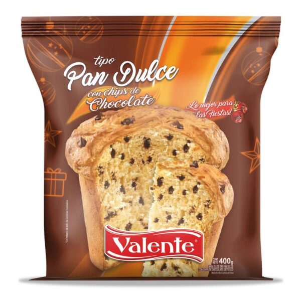 Pan dulce Chips de Chocolate "Valente" x400gr